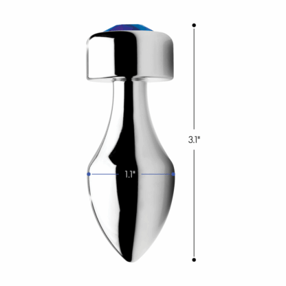 Blauwe Edesteen - Gewichte Basis Aluminium Plug - Klein - Afbeelding 6