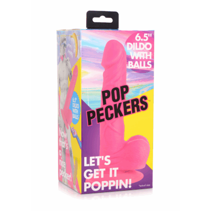 POP - Dildo met Ballen - 6.5 / 16.5 cm - Afbeelding 2
