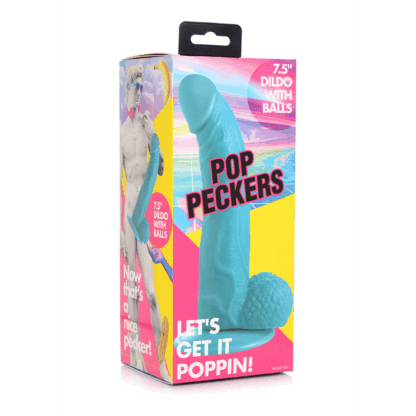 POP - Dildo met Ballen - 7.5 / 19 cm - Afbeelding 2