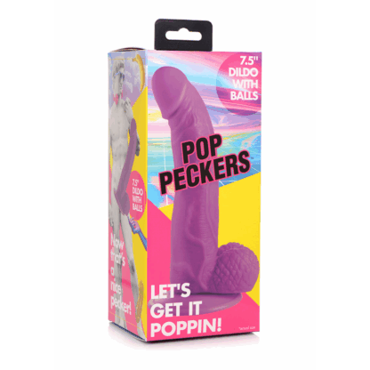POP - Dildo met Ballen - 7.5 / 19 cm - Afbeelding 2