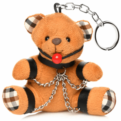 Gegeselde Teddybeer Sleutelhanger - Bruin - Afbeelding 6
