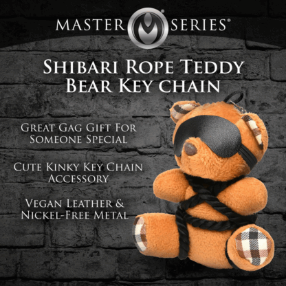 Touw Teddybeer Sleutelhanger - Bruin - Afbeelding 5