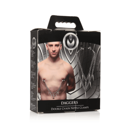 Dagger - Dubbel Ketting Tepelklemmen - Afbeelding 4