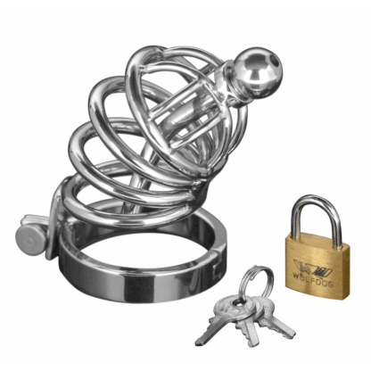 Asylum - Chastity Cage met 4 Ringen - S/M - Afbeelding 3