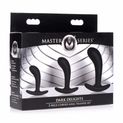 Dark Delights - 3 Delige Gebogen Anale Trainer Set - Afbeelding 2