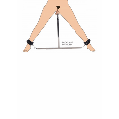 Squat - Spreader Bar met Enkelmanchetten en Anale Dildo - Afbeelding 6