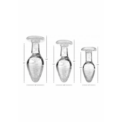 Glow-In-The-Dark - Glas Buttplug - Groot - Afbeelding 5