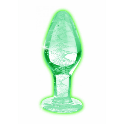 Glow-In-The-Dark - Glas Buttplug - Groot - Afbeelding 6