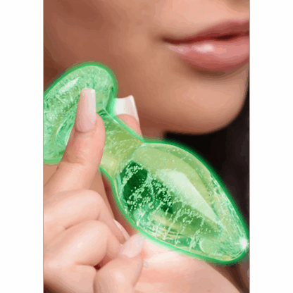 Glow-In-The-Dark - Glazen Butt Plug - Medium - Afbeelding 4