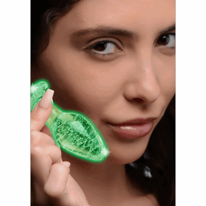 Glow-In-The-Dark - Glazen Buttplug - Klein - Afbeelding 4