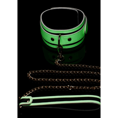 Kink in the Dark - Glow in the Dark Halsband en Leash - Afbeelding 3