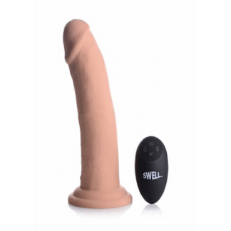 Swell - Opblaasbare en Vibrerende Silicone Dildo - 7 / 18 cm