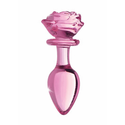 Roze Roos - Glazen Butt Plug - Groot - Afbeelding 3