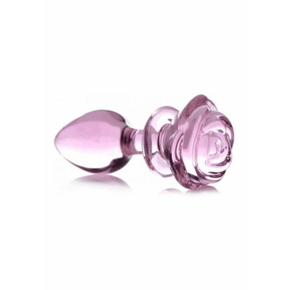 Roze Roos - Glazen Butt Plug - Groot - Afbeelding 7