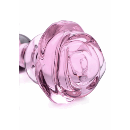 Roze Roos - Glazen Butt Plug - Klein - Afbeelding 5