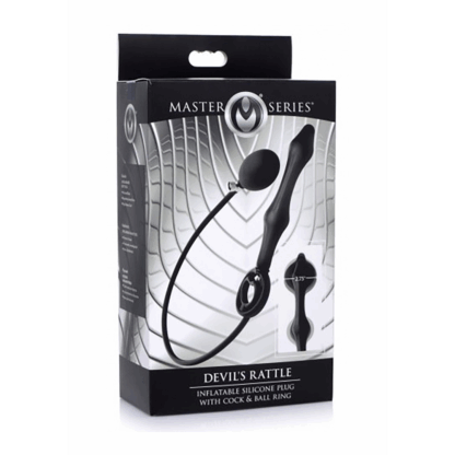 Opblaasbare Silicone Anale Plug + Cock- en Ballring - Afbeelding 2
