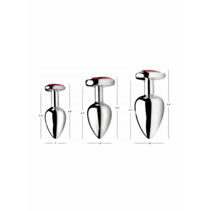 Rode Hart - Butt Plug Set - Afbeelding 4