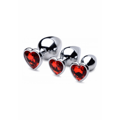 Rode Hart - Butt Plug Set - Afbeelding 5