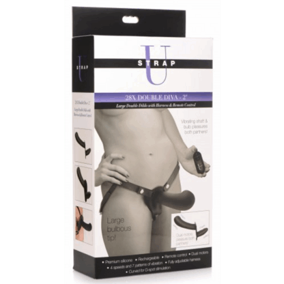 Double Diva - Dubbele Dildo met Harness en Afstandsbediening - Afbeelding 2