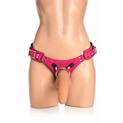 Bodice Deluxe - Leren Korset Harnas - Paars - Afbeelding 6