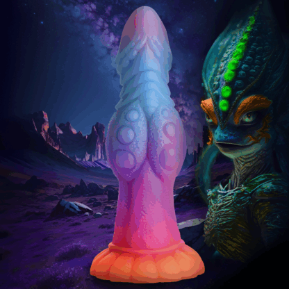 Galactic Cock - Alien Creature Glow-in-the-Dark Silicone Dildo - Afbeelding 7