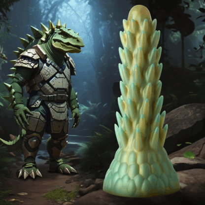 Stegosaurus - Stekelige Reptiel Silicone Dildo - Groen - Afbeelding 7