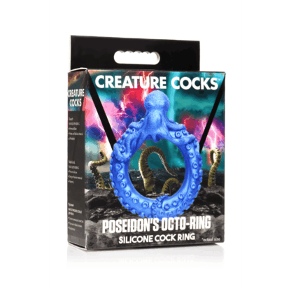 Poseidon's Octo-Ring - Siliconen Cockring - Blauw - Afbeelding 2