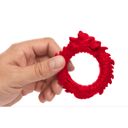 Rise of the Dragon - Siliconen Cockring - Rood - Afbeelding 7