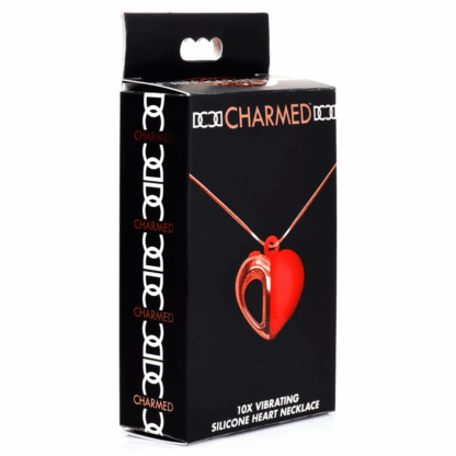Vibrerende Silikon Hart Ketting - Rood - Afbeelding 2