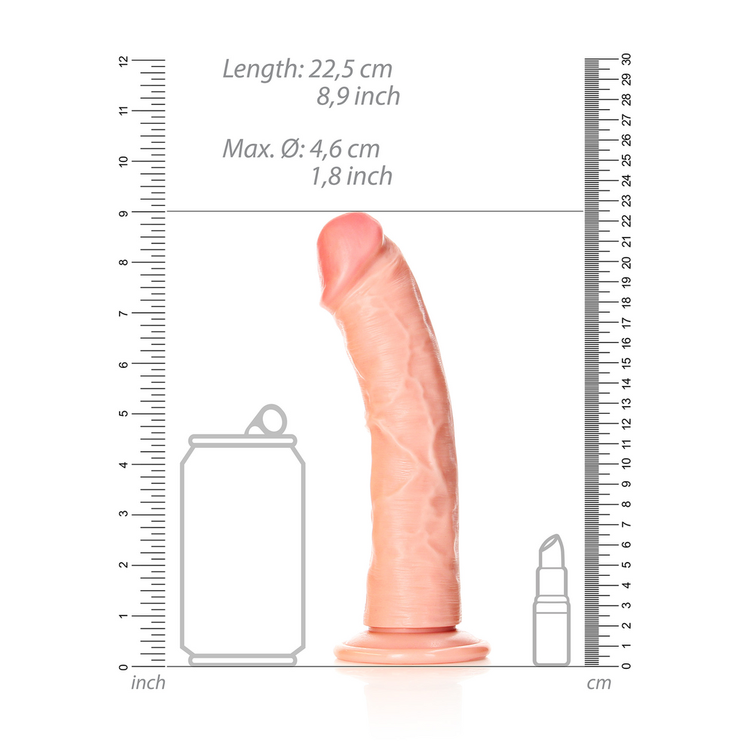 Gebogen Realistische Dildo met Zuignap - 8 / 20,5 cm - Afbeelding 6