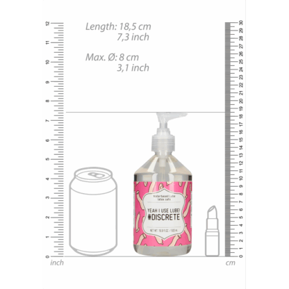 Ja, ik gebruik glijmiddel #Discrete - Waterbasis Glijmiddel - 17 fl oz / 500 ml - Afbeelding 4