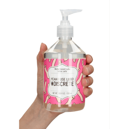 Ja, ik gebruik glijmiddel #Discrete - Waterbasis Glijmiddel - 17 fl oz / 500 ml - Afbeelding 5