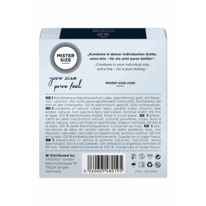 Pure Feel - Condoms 69 mm - 3 Pack - Afbeelding 2