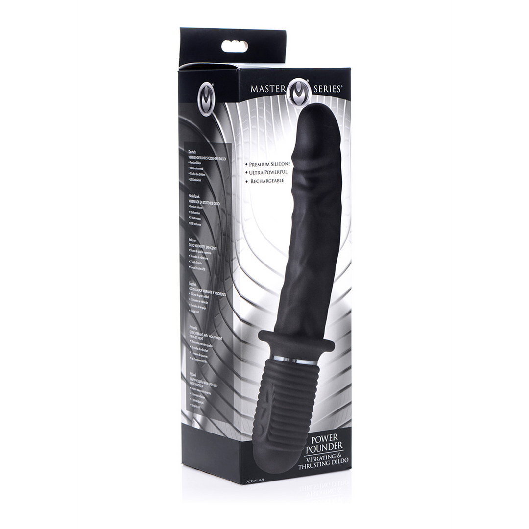 Power Pounder - Vibrerende en Duwende Silicone Dildo - Afbeelding 2