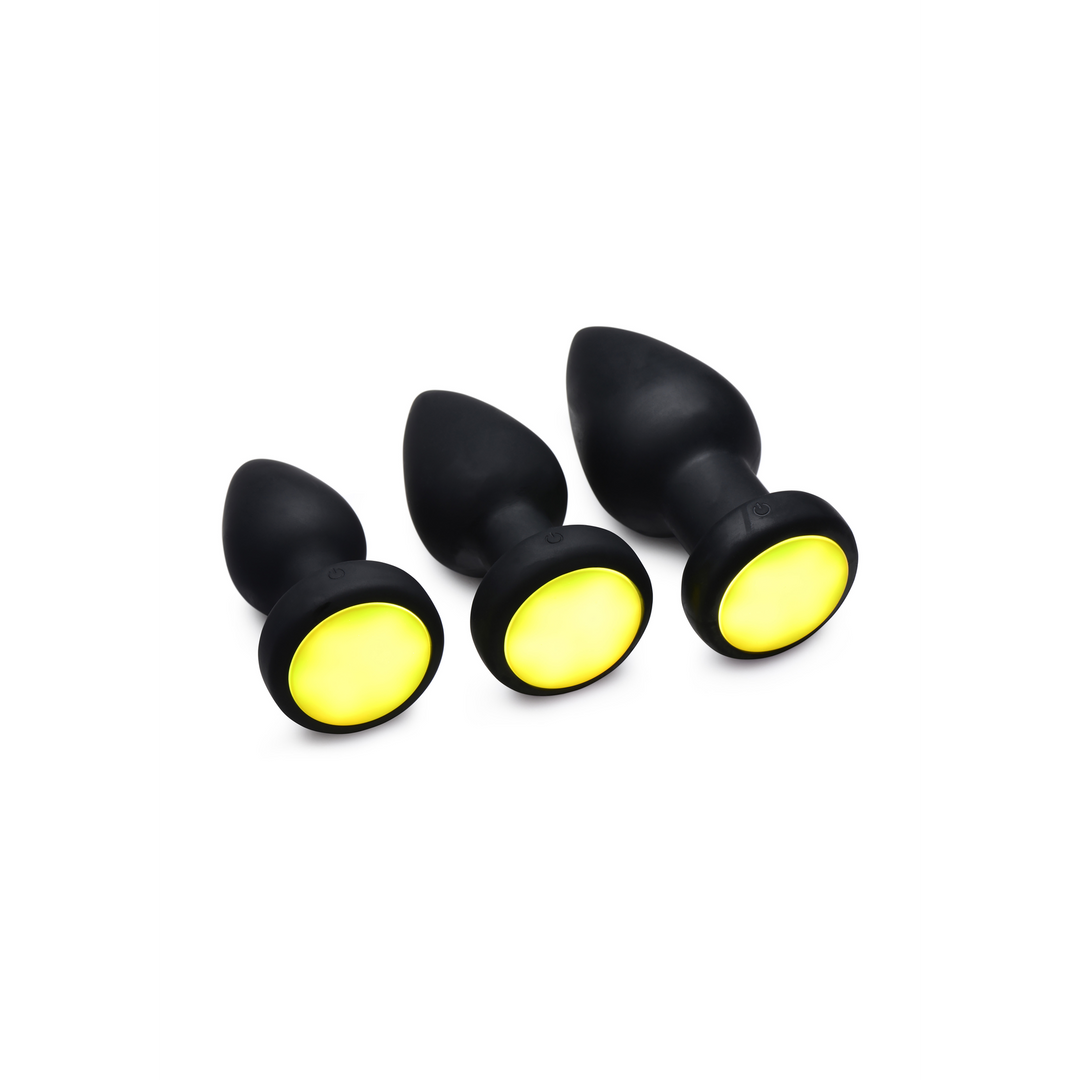 Silicone Vibrating LED Plug - Klein - Afbeelding 6