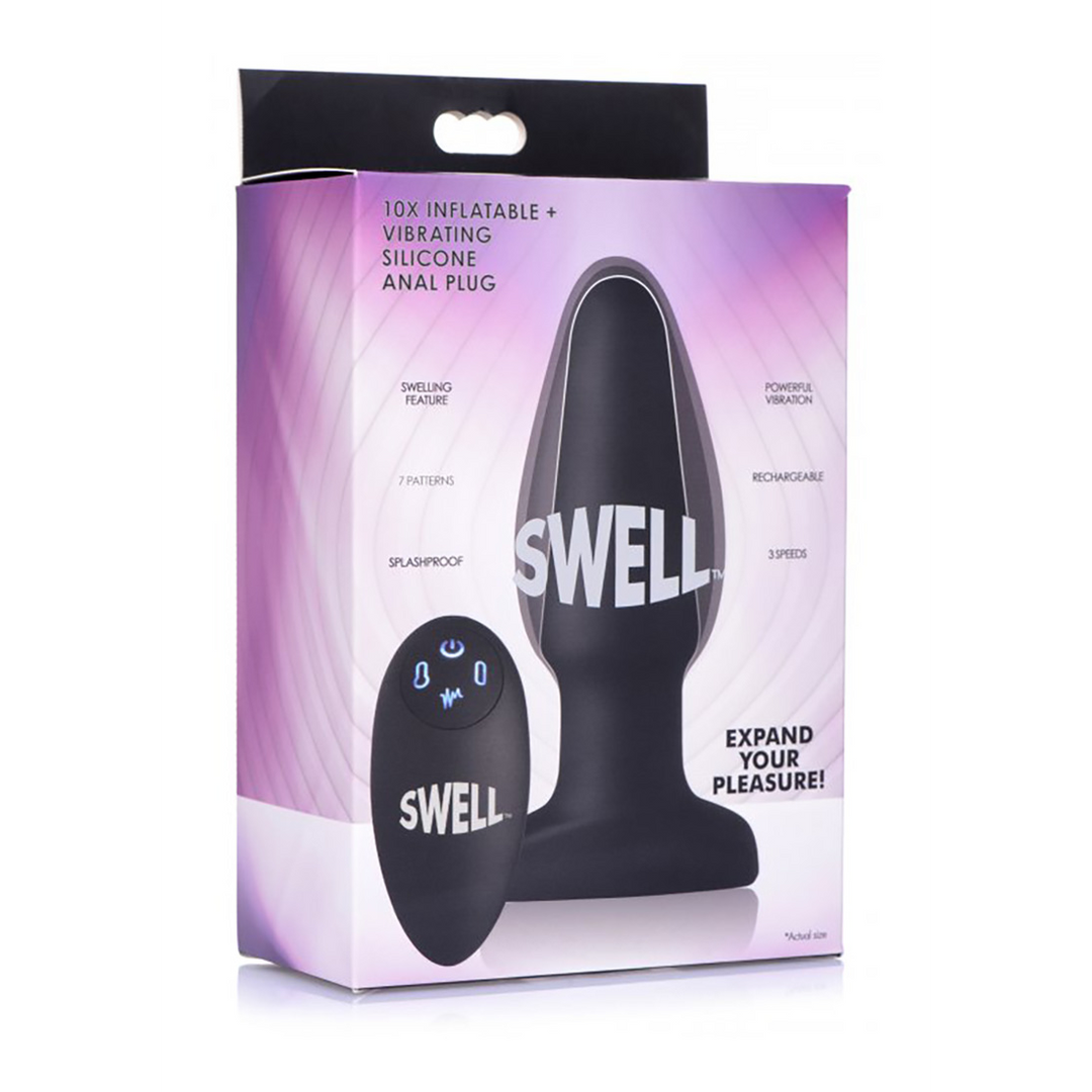 Opblaasbare Vibrerende Silicone Butt Plug - Afbeelding 2