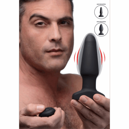Opblaasbare Vibrerende Silicone Butt Plug - Afbeelding 3