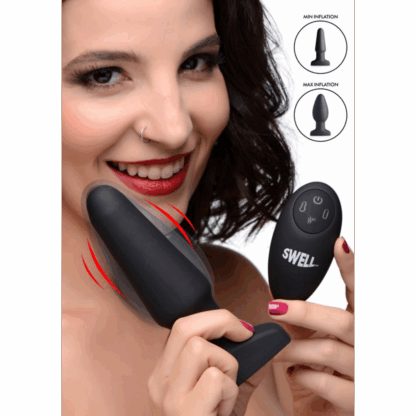 Opblaasbare Vibrerende Silicone Butt Plug - Afbeelding 4