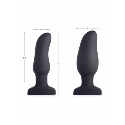 Opblaasbare Gebogen Vibrerende Siliconen Butt Plug - Afbeelding 5