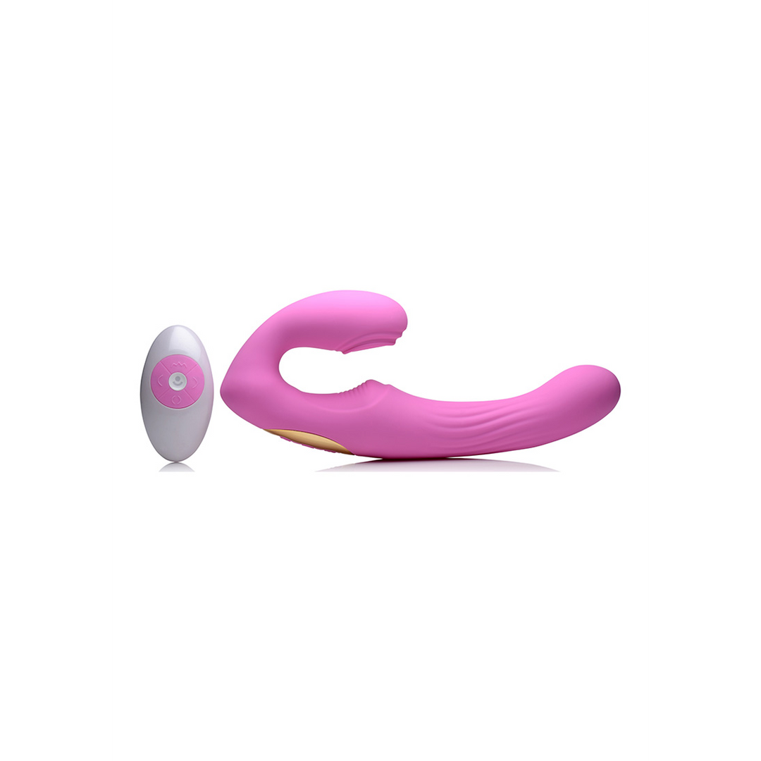 U-Pulse - Siliconen Pulsatie en Vibrerende Strapless Strap-On - Afbeelding 6