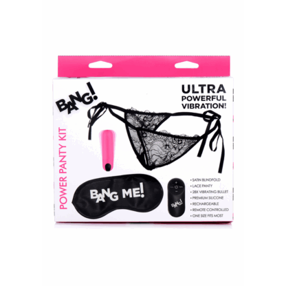 Power Panty - Kantpanty, Bullet Vibrator en Blinddoek - Afbeelding 3