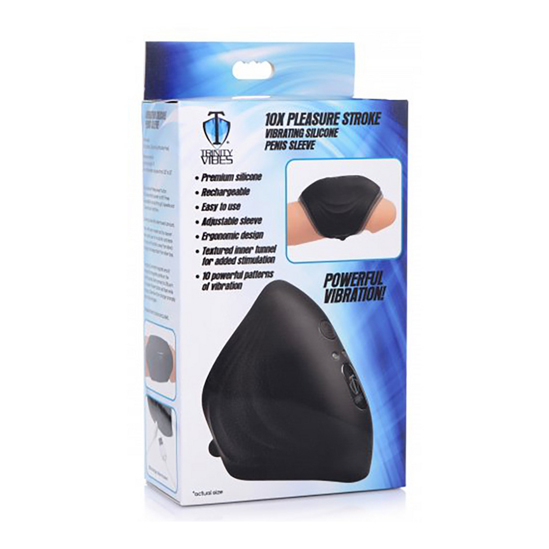 Pleasure Stroke - Vibrerende Siliconen Penis Sleeve - Afbeelding 2