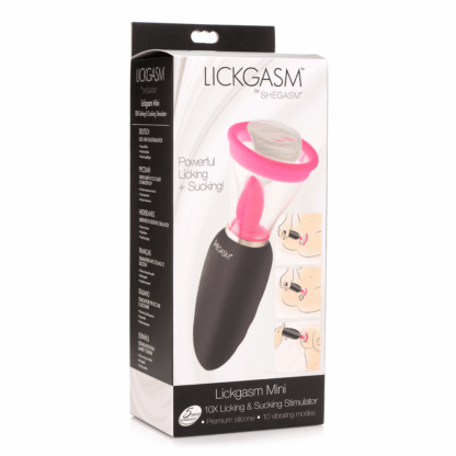 Lickgasm Mini - 10x Licking and Sucking Stimulator - Roze - Afbeelding 3