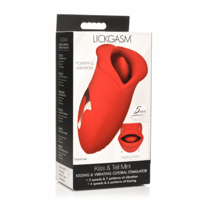 Kiss and Tell - Silicone Kissing en Vibrerende Clitorisstimulator - Rood - Afbeelding 2