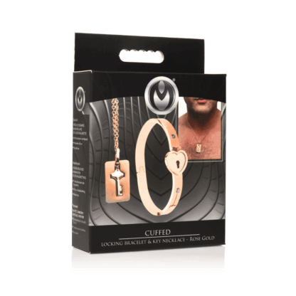 Geknoopte Sluiting Armband en Sleutelhanger Ketting - Roségoud - Afbeelding 2