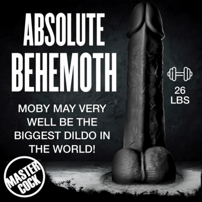 Moby Super Dildo - 2 ft / 60 cm - Zwart - Afbeelding 4