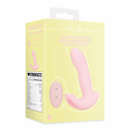 Draagbare Vinger Beweging Vibrator met Afstandsbediening - Cherry Chiffon - Afbeelding 2