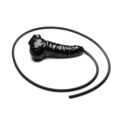 Guzzler - Realistische Penis Sheath met Tube - Zwart - Afbeelding 5