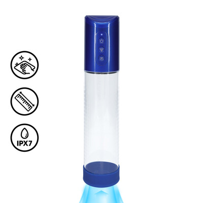 HyperPump - Oplaadbare Penis Pomp - Metallic Blauw