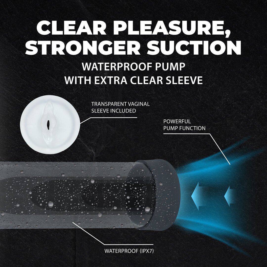 Engage - Automatische Waterdichte Penis Pomp en Masturbator - Gun Metal - Afbeelding 5